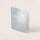 PixDezines Silver Bat Mitzvah Calligraphy Schrifta Folienkarte (Vorderseite)