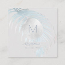 PixDezines Silver Blue Palms