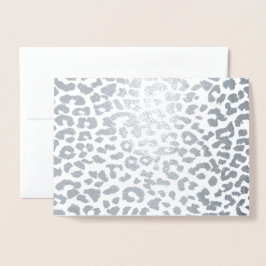 PixDezines Silver Leopard Spots Vielen Dank Folienkarte