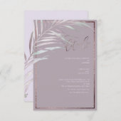 PixDezines Silver Mauve Palm Details Karten (Vorne/Hinten)