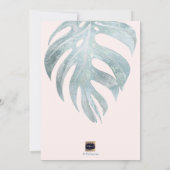 PixDezines Silver Palms Brunch+Bubbly Einladung (Rückseite)