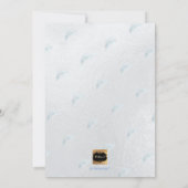 PixDezines Silver Palms Taufe Einladung (Rückseite)