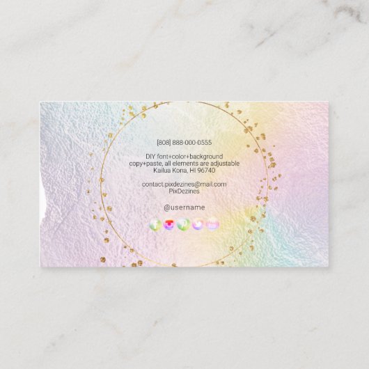 PixDezines Simple Blush Pinselstriche Stroke Cotto Visitenkarte (Rückseite)