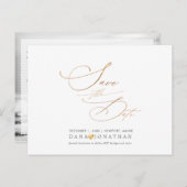 PixDezines Simple Elegant Imitats Gold Luxe Script Postkarte (Vorne/Hinten)