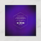 PixDezines Simple Elegant, Pearly White+Violet Quadratische Visitenkarte (Rückseite)