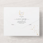 PixDezines Simple Imitats Goldrand All In One Einladung (Rückseite)