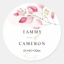 PixDezines Simple Watercolor Pink Gum Eukalyptus