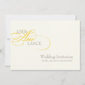 PixDezines sind gelb, extravaganter Schriftart... Einladung (Vorderseite)