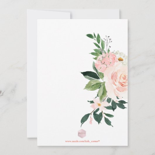 PixDezines SIP+SEE, BLUSH WATERCOLOR-BLUME Ankündigung (Rückseite)