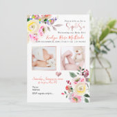 PixDezines SIP+SEE, PASTEL WATERCOLOR-ROSE Ankündigung (Stehend Vorderseite)