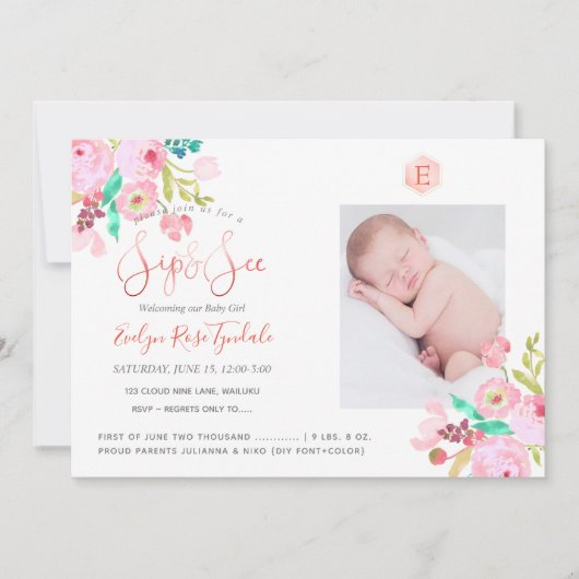 PixDezines SIP+SEE, WATERCOLOR-BLUME Ankündigung (Vorderseite)