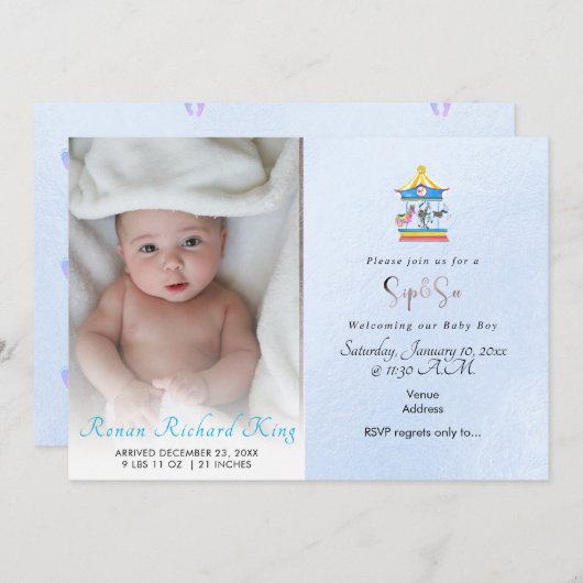 PixDezines SIP+SEE, WATERCOLOR CAROUSEL Ankündigung (Vorne/Hinten)