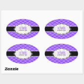 PixDezines skaliert Trellis/DIY-Farben Ovaler Aufkleber (Blatt)