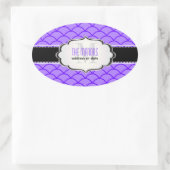 PixDezines skaliert Trellis/DIY-Farben Ovaler Aufkleber (Tasche)