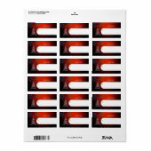 PixDezines Sketch Weihnachtsbaum Adressaufkleber (Vorne)