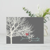 PixDezines SNOW BIRDS/WINTER/DICHT-Farben Einladung (Stehend Vorderseite)