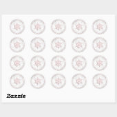 PixDezines SNOWFLAKE IMITATE ROSE GOLD FOIL/MARBLE Runder Aufkleber (Blatt)