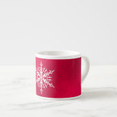 PixDezines Snowflake, Weihnachten Espressotasse (Vorderseite Rechts)