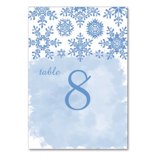 PixDezines snowflakes/Plaid blue/DIY Schriftartes Tischnummer (Rückseite)