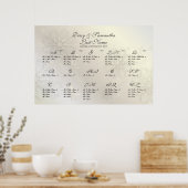 PixDezines Snowflakes, Sitzkarte von Alpha Poster (Küche)