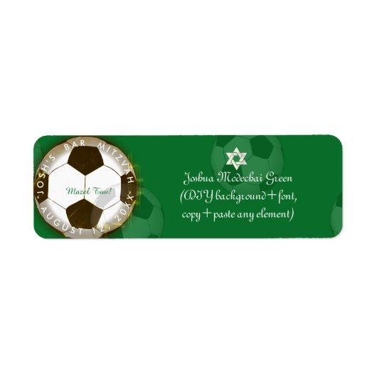 ✡ PixDezines Soccer Bar Mitzvah (Vorne)