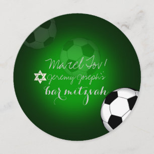 PixDezines Soccer Bar Mitzvah/DIY Einladung