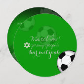 PixDezines Soccer Bat Mitzvah/DIY Farbe Einladung (Vorne/Hinten)