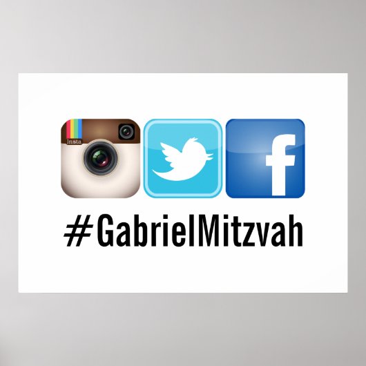 PixDezines Social Hashtag Poster (Vorne)