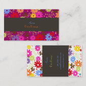 PixDezines Sommerblüten, BusinessCard Visitenkarte (Vorne/Hinten)
