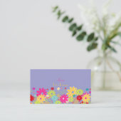 PixDezines Sommerblüten, BusinessCard Visitenkarte (Stehend Vorderseite)