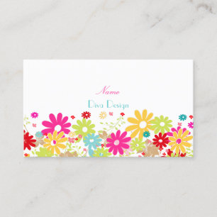 PixDezines Sommerblüten, BusinessCard Visitenkarte
