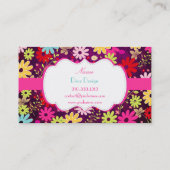 PixDezines Sommerblüten, BusinessCard Visitenkarte (Rückseite)