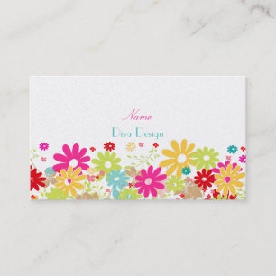 PixDezines Sommerblüten, BusinessCard Visitenkarte