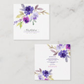PixDezines Sommerfarben Rose, Violett Lila Quadratische Visitenkarte (Vorne/Hinten)