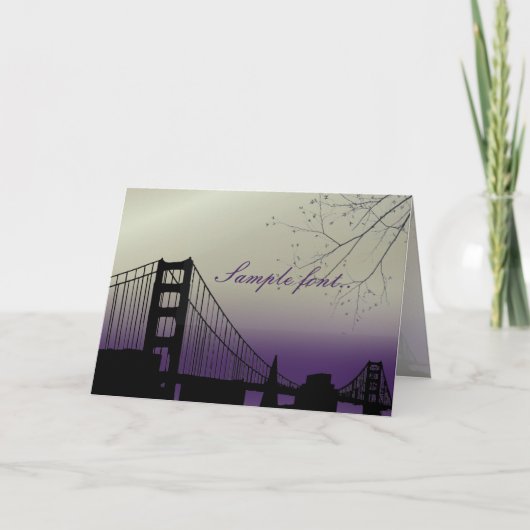 PixDezines Sonnenuntergang am goldenen Tor/Hochzei Dankeskarte (Vorderseite)