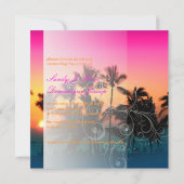 PixDezines Sonnenuntergang bei A-Bay/hawaii Einladung (Rückseite)