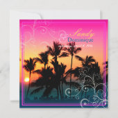 PixDezines Sonnenuntergang bei A-Bay/hawaii Einladung (Vorderseite)