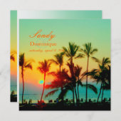 PixDezines Sonnenuntergang bei A-Bay/hawaii Einladung (Vorne/Hinten)