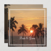 PixDezines Sonnenuntergang bei Mauna Kea Beach/Ora Einladung (Vorne/Hinten)