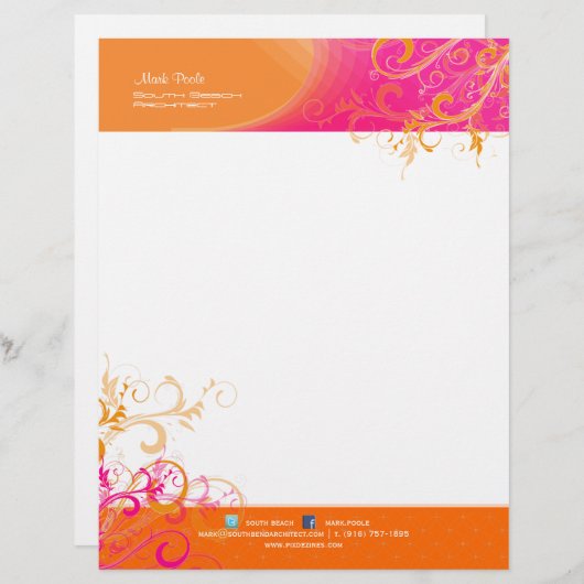 PixDezines Sorbet Wirbel+herausnehmbarer Deko Briefkopf (Vorne/Hinten)