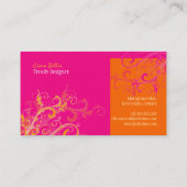 PixDezines Sorbet Wirbel /Rosa+Mandarine Visitenkarte (Rückseite)