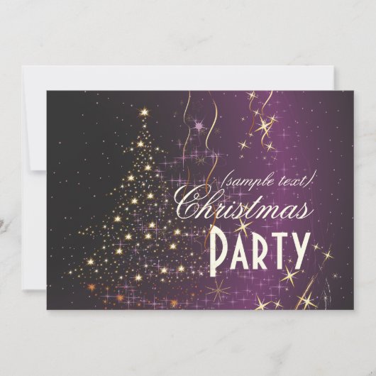 PixDezines Sparkling Weihnachtsbaum/DJ Einladung (Vorderseite)