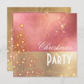 PixDezines Sparkling Weihnachtsbaum Party Einladung (Vorne/Hinten)