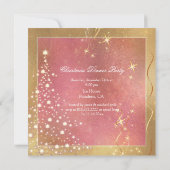 PixDezines Sparkling Weihnachtsbaum Party Einladung (Rückseite)