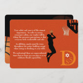 ✡ PixDezines spielte weiter! Basketball Bar Mitzva Einladung (Vorne/Hinten)