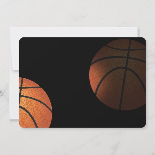 ✡ PixDezines spielte weiter! Basketball Bar Mitzva Einladung (Rückseite)