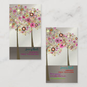 PixDezines Spring Bloms/DIY Hintergrundfarbe!! Visitenkarte (Vorne/Hinten)