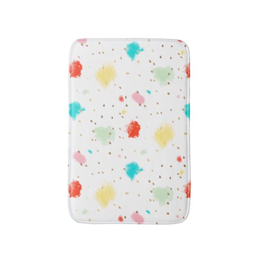 PixDezines Sprinkles Digitale Wasserfarbe Badematte (Vorderseite Vertikal)