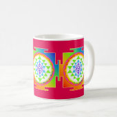 PixDezines Sri Yantra Chakra Clearing/DIY bckgrnd Kaffeetasse (VorderseiteRechts)