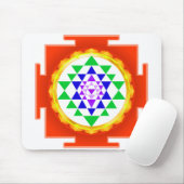 PixDezines Sri Yantra Chakra Clearing/Orangenglühe Mousepad (Mit Mouse)